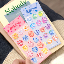 Language leisure Todays cake series Little post Cartoon Hand Ledger Sticker Packs of Teenage Hearts Material