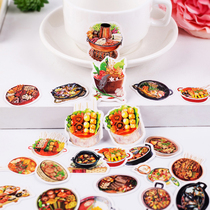 Handbook sticker homemade hand account diary album notebook sticker bag gourmet food food love hot pot sticker
