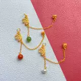 Древние серебряные позолоченные аксессуары 925 пробы, ручное ожерелье, удлиненная защитная цепочка с бабочкой и цветком любви, удлиненная цепочка, плетеная веревка своими руками, хвостовая цепь