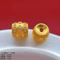 LA1928 Серебряные бусины-ведра со стразами 925 пробы, одиночные