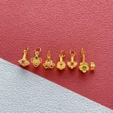 S925, золотые аксессуары, подвеска, защитный амулет, пряжка, изумрудная застежка из нефрита