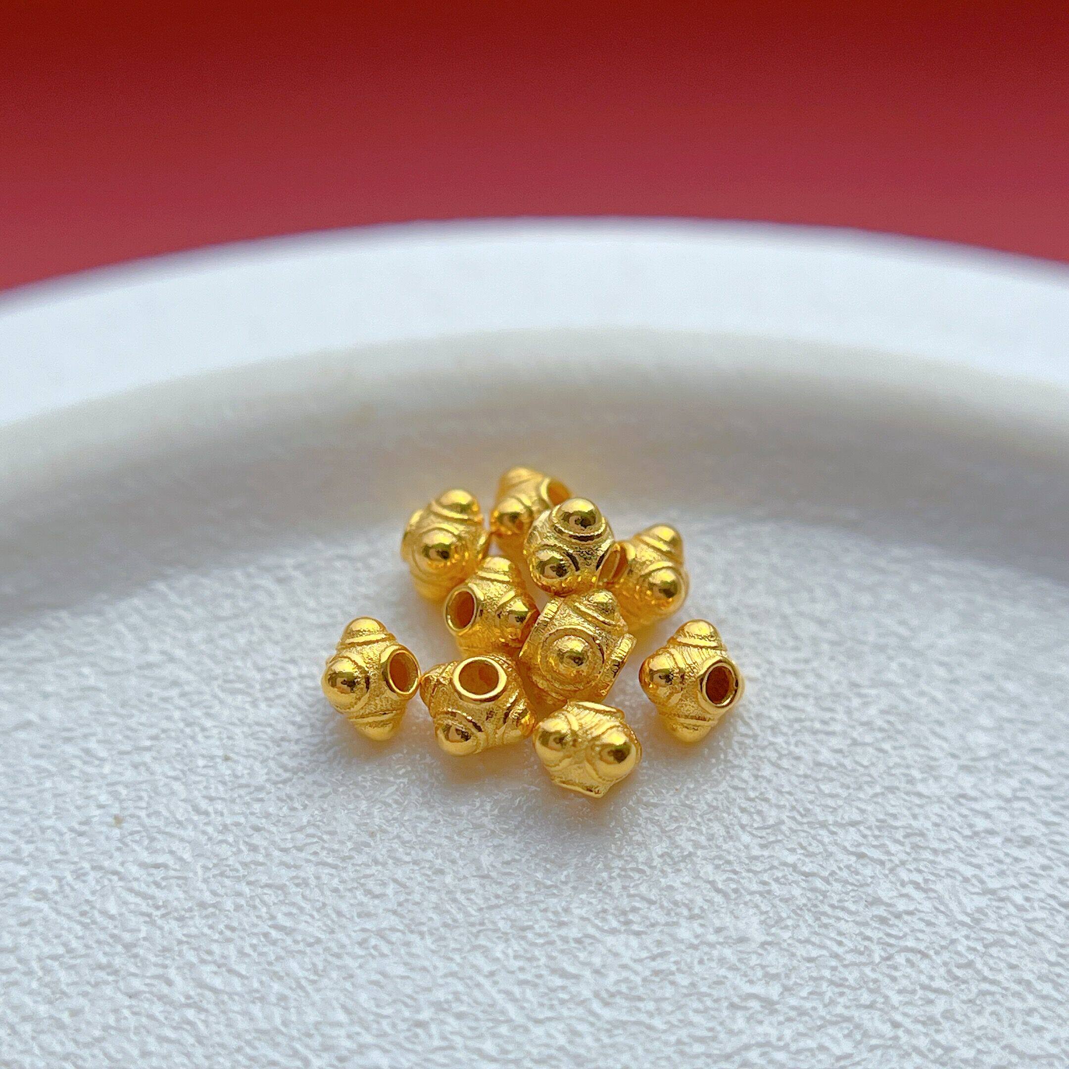 AU750纯18K金蜻蜓眼隔珠：复古美学与现代工艺的完美碰撞-其他-淘宝百科网