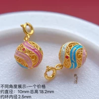 SA2079 Серебро 925 пробы, утолщенный полый шар с пятью полосами