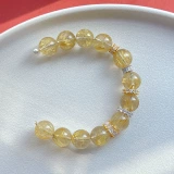 Аксессуар, браслет из кварца, кварц, бусины, прокладка, серебро 925 пробы, микроинкрустация, DIY