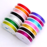 Эластичная белая прозрачная леска, эластичное ювелирное украшение, четки из круглых бусин