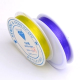 Эластичная белая прозрачная леска, эластичное ювелирное украшение, четки из круглых бусин