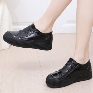 低帮雨鞋女厚底防水胶鞋内增高雨靴成人厨房鞋女时尚短款水鞋防滑