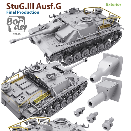 Special Offer Border/Borderline Bt-020 1/35 German Panzerkampfkanone g Late Version Tank with Full Internal Structure