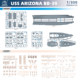 Small Transparent Large Battleship 1/350 Bb-39 Uss Arizona Battleship Model Cy102 Assembly