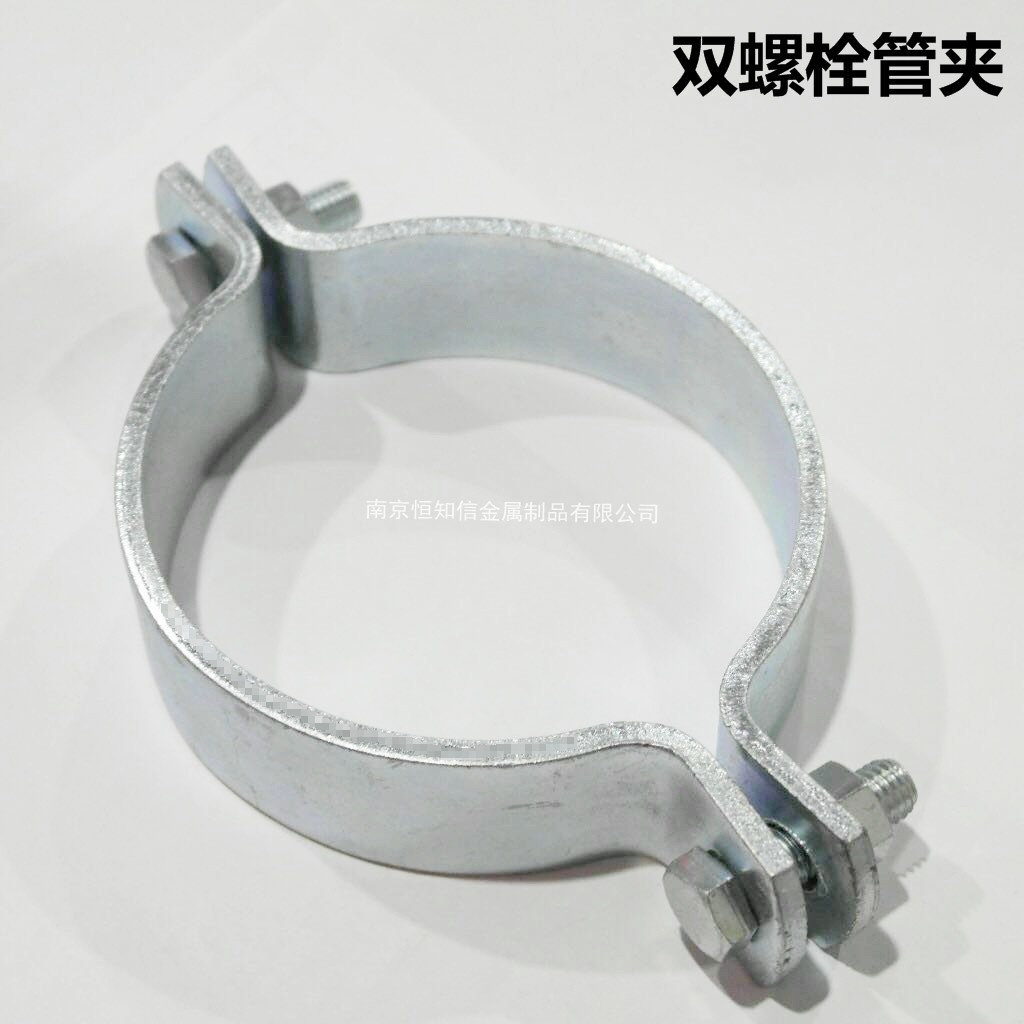 Fire pipe quake-proof bracket pipe clamp double bolt pipe clamp galvanized O-type pipe clamp heavy holding hoop C steel fittings