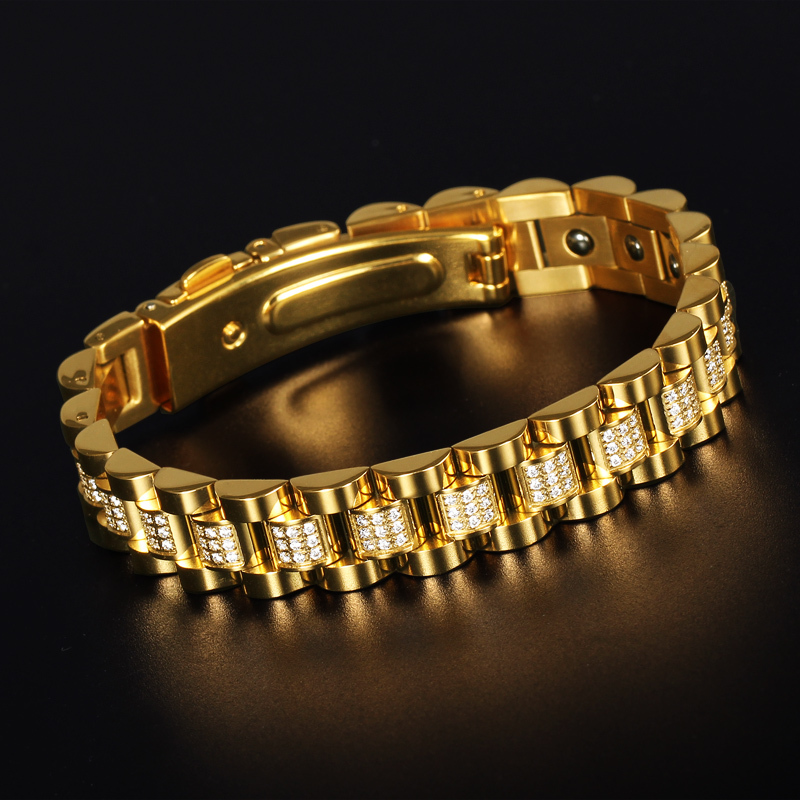 High-End, Fashionable, Light Luxury, Exquisite, Non-Fading, Sleep-Aiding Bracelets for Men and Women, Health Care, Anti-Radiation, Anti-Fatigue, Full-Diamond Jewelry