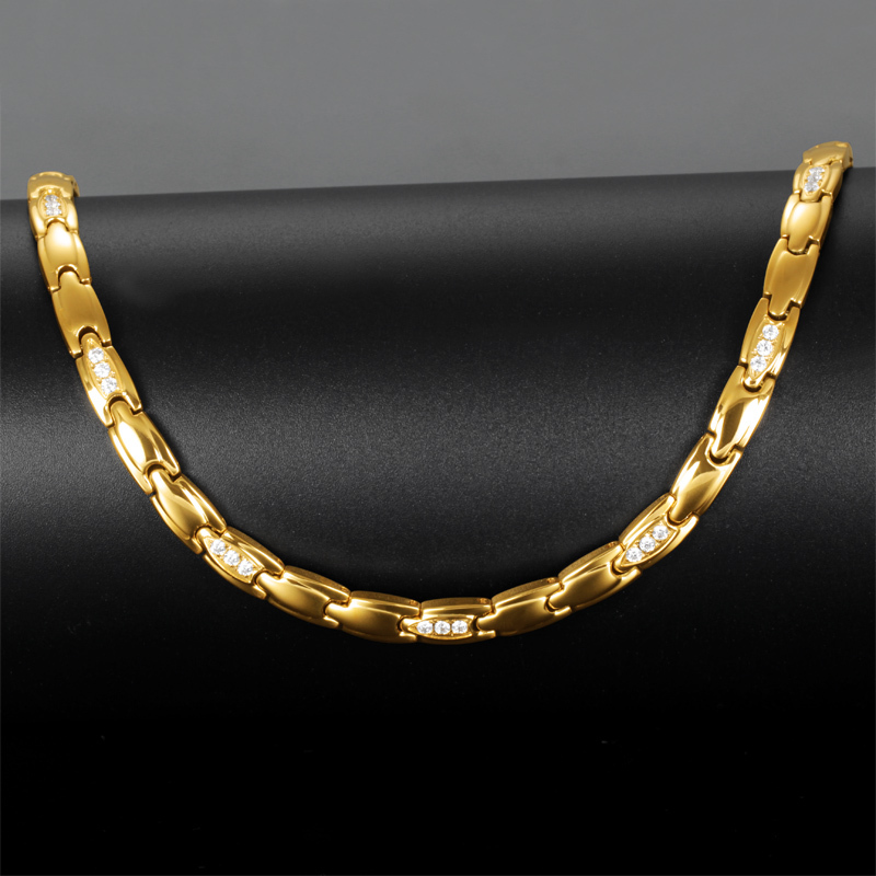 Fashionable and Luxurious Titanium Steel Necklace for Women to Aid Sleep, Non-Fading, Washable, Zircon Energy Radiation Protection Jewelry Fashionable and Luxurious Titanium Steel Necklace for Women to Aid Sleep, Non-Fading, Washable, Zircon Energy Radiation Protection Jewelry
