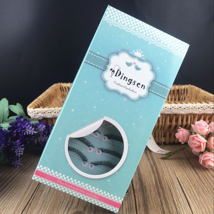 Handmade lông mi giả trang điểm nude tự nhiên dày mềm mại và thoải mái cuống bông chéo thực tế lông mi giả ngắn mi giả hàn quốc