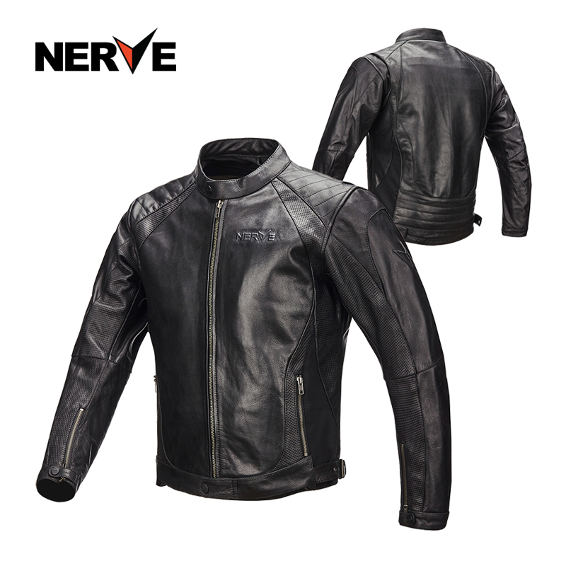 NERVE Locomotive Leather Clothing Retro Streetcar Racing Bike Racing for men and women Warm Waterproof Windproof for All Seasons