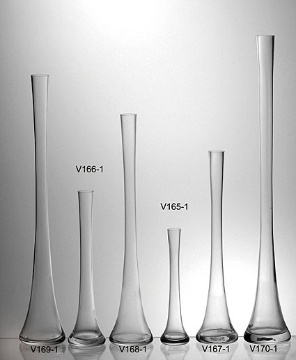 Hot-Selling Lead-Free Transparent Glass Vase, Small Mouth, Slender Tapered Bottle, European-Style Living Room Hydroponic Flower Arrangement Decorative Ornament