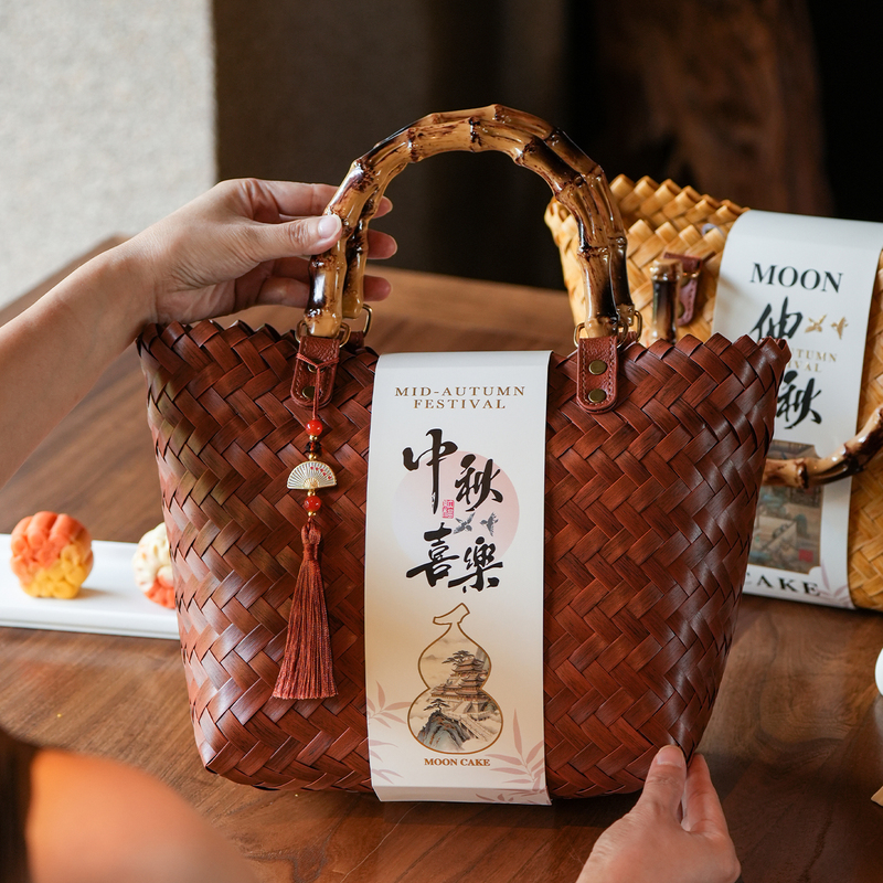 2026 Mid-Autumn Festival Mooncake Gift Box Packaging Box High-End Tote Bag Woven Basket Ice-Skin Egg Yolk Pastry Box with Printed Logo 2026 Mid-Autumn Festival Mooncake Gift Box Packaging Box High-End Tote Bag Woven Basket Ice-Skin Egg Yolk Pastry Box with Printed Logo