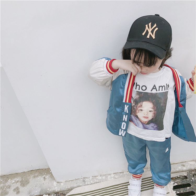 Quần áo trẻ em Hàn Quốc áo bé gái hip hop gió áo khoác bé đồng phục bóng chày áo khoác nhẹ mùa xuân và mùa thu - Áo khoác áo khoác trẻ em nam