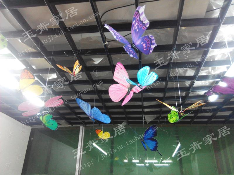 Ceiling Hanging Butterfly Satin Paper Simulation Butterfly Hanging Decoration Hanging Decoration Butterfly Wall Decoration Three Dimensional Butterfly