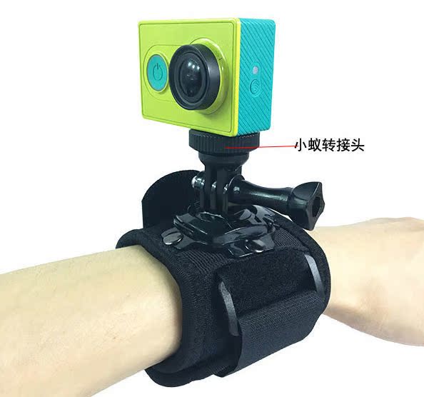 Chó núi gopro kiến ​​nhỏ máy ảnh thể thao phụ kiện máy ảnh cố định cổ tay ban nhạc chân tay 360 độ điều chỉnh dây đeo tay