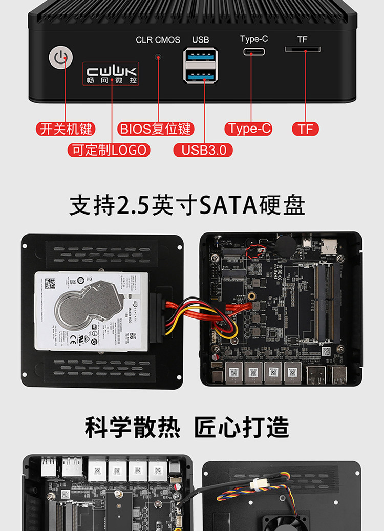 Пятый версия N5105/N6005 Четыре сети доступной версии 2.5G-i226 сетевая карта мягкий маршрутизация мини главная эвм виртуальная машина 