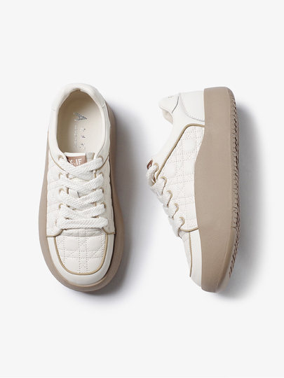 Genuine thick-soled white shoes for women soft-soled flat bread shoes casual increased cowhide 2023 spring new sneakers trend