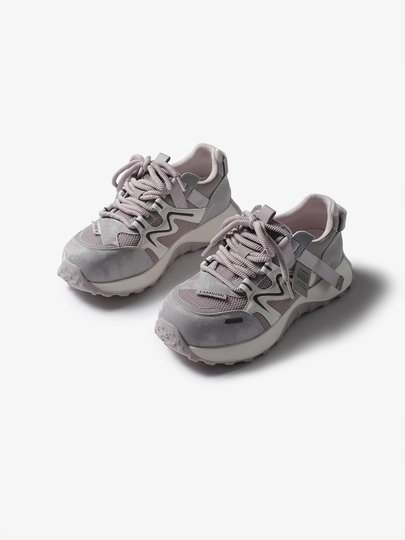 Genuine leather dad shoes for women, breathable, sports, versatile, travel, walking, light increase, thick sole, 2026 spring new casual shoes