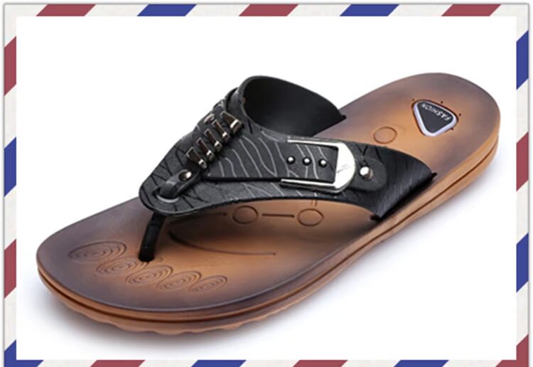 Dép xỏ ngón mùa hè Dép nam đế xuồng cá tính kéo lê đi biển dép versace