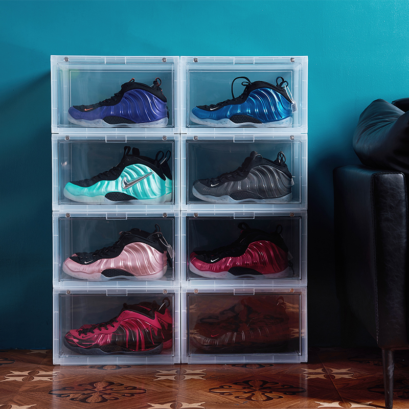 Side door shoe box AJ basketball shoe storage box transparent magnet high-top anti-oxidation and dust-proof collection shoe cabinet acrylic