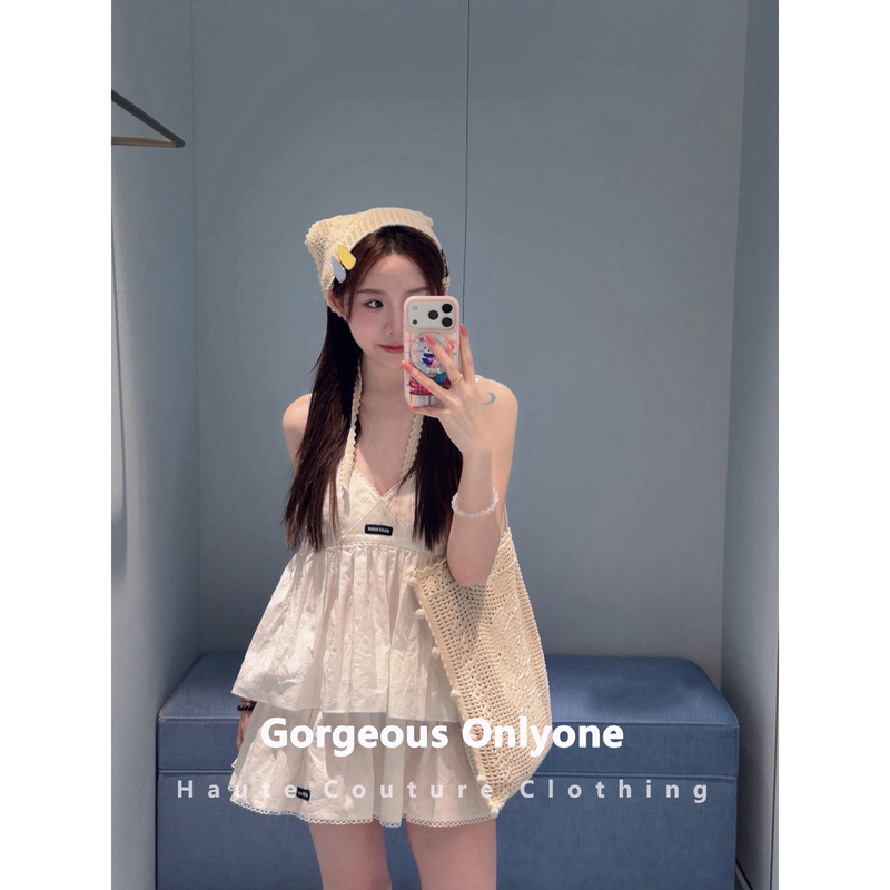 Gorgeous Onlyone Fairy Goes Out! 26Ss Summer Preppy Style Embroidered Hollow-Out Suspender Skirt Set Gorgeous Onlyone Fairy Goes Out! 26Ss Summer Preppy Style Embroidered Hollow-Out Suspender Skirt Set