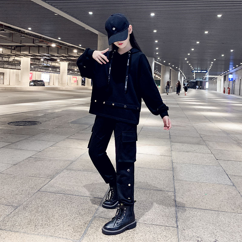 13 13-year-old girl suit overbearing 15 twelve 12 12 child dress thick T-shirt spring fall net red 11 spring clothing 10 autumn clothing 14