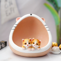 Cat Containing Pendulum Piece Creative Home Modern Brief Joxuan Key Shoe Cabinet Decorated Living Room Doorway Containing Basket