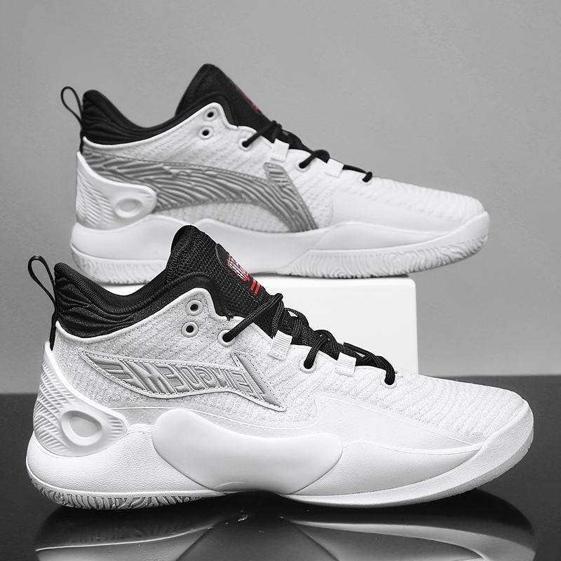 High-End New Model Yushuai 18 Men's Lightweight High-Rebound Air-Cushion Mid-Top Basketball Shoes Student Competition Sports Shoes