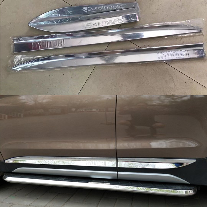 Suitable for 13-17 Year New Santa Fe Modified Car Door Trim Strips Ix45 Body Decoration Bright Strips Door Panel Accessories Suitable for 13-17 Year New Santa Fe Modified Car Door Trim Strips Ix45 Body Decoration Bright Strips Door Panel Accessories