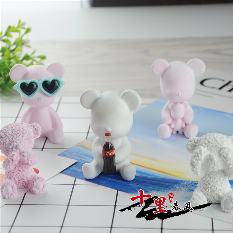 Bạo lực gấu hương liệu thạch cao Khuôn xe Aroma Stone DIY Handmade Chocolate làm cho khuôn silicone khuôn làm bánh cá