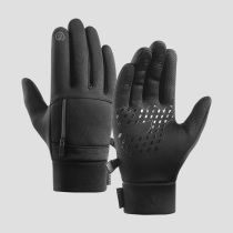 Gloves men winter plus velvet warm windproof non-slip touch screen women winter cycling outdoor running cold riding gloves