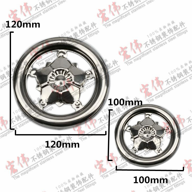 Stainless Steel Trim Accessories Doors & Windows Guardrails Accessories Full Welding Polished Boutique Flowers Ring Iron Bed Frame Accessories 5 Stars Flowers