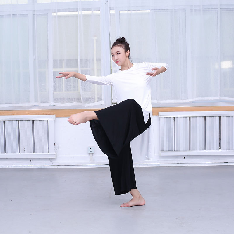 Wide-leg pants dance pants modern dance training pants (material 40s Lan Jing Modal 180g)