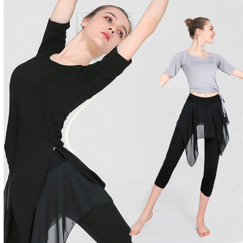 Latin Dance Outfit Women Adults 2018 New Dancing Clothes Dance Practice Dresses Dress Pants Body Clothes Suit Summer