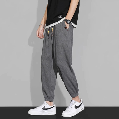 Paulfrank/Big Roth Monkey Line Casual 𫔮 брюки мужчины 2025 г. Летний ледяной шелк шелк тонкий стиль.