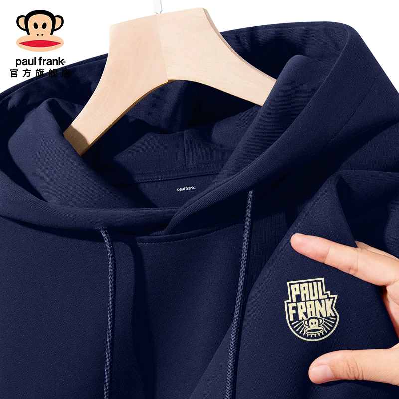 Футболка-худи с капюшоном спортивная весна Paul Frank/, тренд сезона, оверсайз, размер