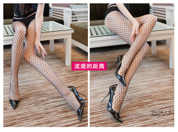 Mùa hè màu sexy liền mạch lớn vừa và nhỏ lưới pantyhose chất béo mm XL fishnet vớ nữ vớ đen cám dỗ