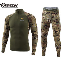 ESDY Outdoor New Sports Liner Training Liner Fall and Winter Long Sleeve Set A173
