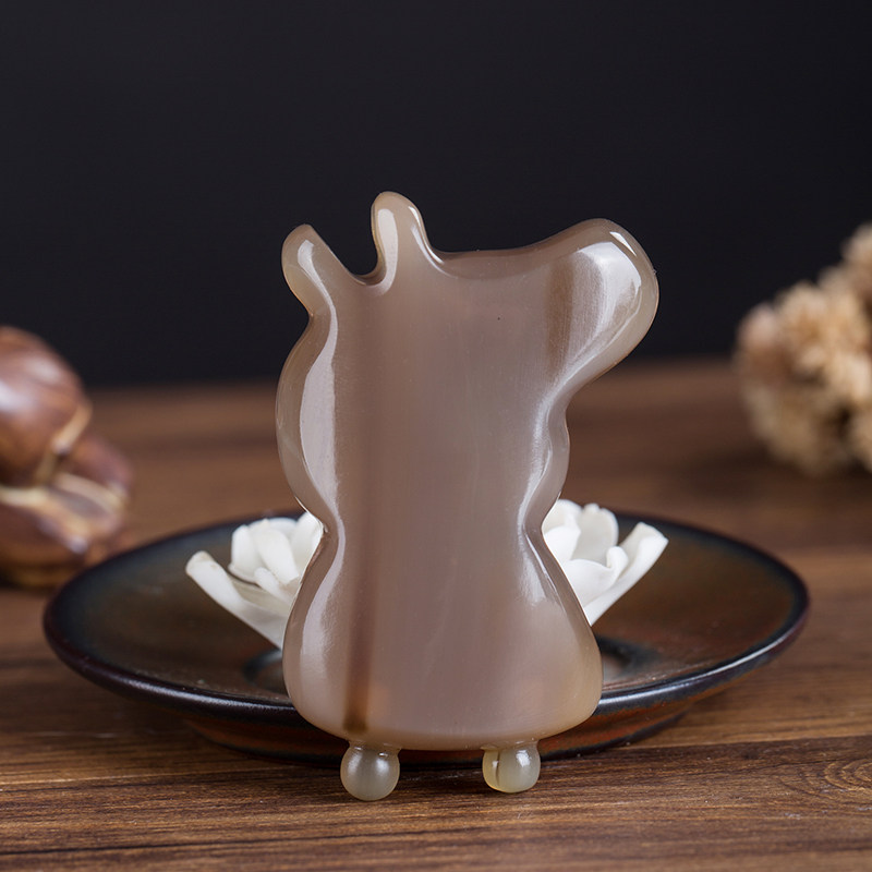 White Buffalo Horn Piggy Peggy Pulling Stick Scraping Board Handle