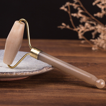 Natural white buffalo horn massage roller facial eye eye beauty stick eye cream guide stick