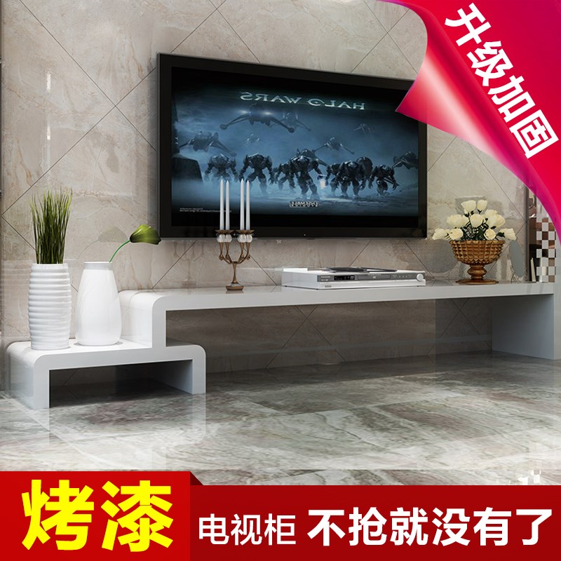 Living room paint TV cabinet coffee table combination set simple modern new product telescopic TV cabinet small apartment floor cabinet
