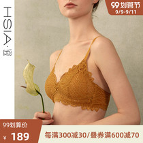 HSIA summer French underwear womens bralette comfortable triangle cup small chest without steel ring thin bra