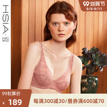 HSIA ya big chest small thin bra sexy lace strap back bra full Cup ultra-thin underwear women