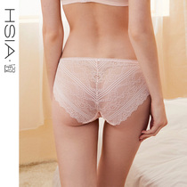 HSIA reverie cotton crotch seamless boxer womens white lace mid-waist sexy fashion comfortable womens panties