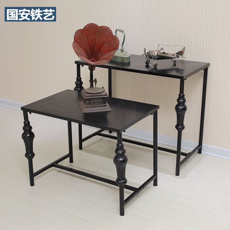 Guoan Wrought iron table Special table rack High and low shoe shop art flow table Clothing display rack Nakajima rack
