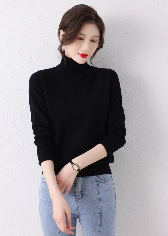 Authentic Shuanglu Wool Sweater for Women, New Winter Thickened Warm Turtleneck Pullover Pure Wool Knitwear